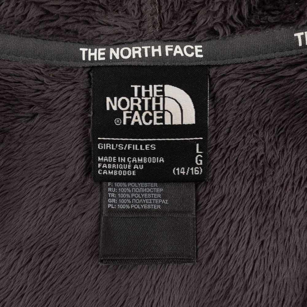 The North Face Fleece Hoodie Jacket Girl's Large Black - Picture 10 of 10